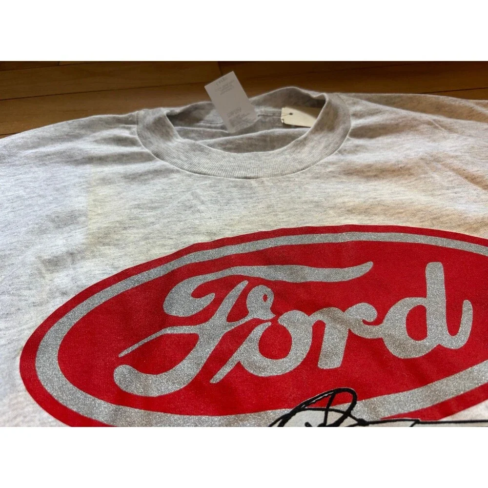 Vintage Ford Tractor shirt 8N farmer 80s single stitch gray Agriculture NWT L